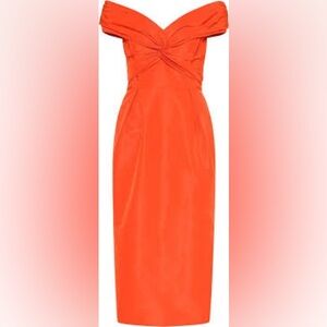 Carolina Herrera 100% Silk Dress - Orange crush